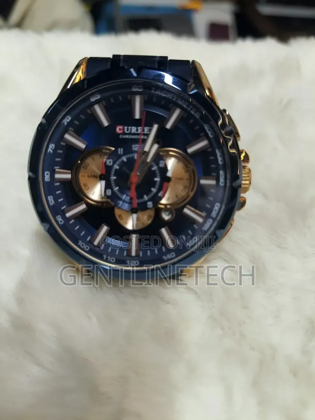 Curren 8363 Saa ya Mitindo kwa Wanaume - Blue Dial - 1