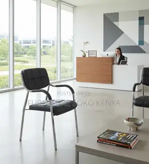 Leather Visitors Chair | Katalina Seat With Armrests