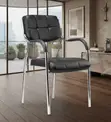 Leather Visitors Chair | Katalina Seat With Armrests - 5