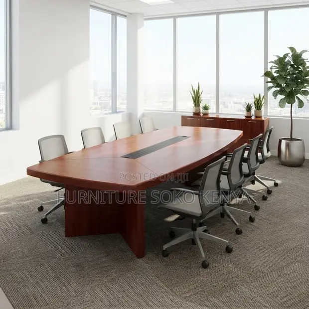 Boardroom Office Table | 3000mm Polished Executive Meeting Table - 1