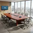 Boardroom Office Table | 3000mm Polished Executive Meeting Table - 2