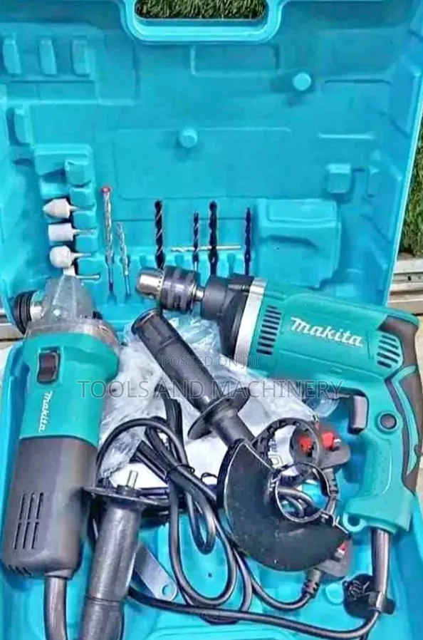 New Makita 4" Angle Grinder & Corded Drill Combo - 1