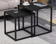 Set ya Meza Ndogo za Kando za Nordic Metallic 2-in-1 - Nyeusi - 1
