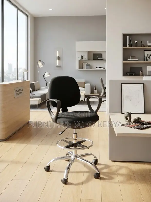 Ergonomic Mid-Back Receptionist Chair - 1