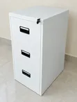 Lockable 3-Drawer Metal Filing Cabinet - 1