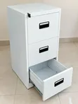 Lockable 3-Drawer Metal Filing Cabinet - 2