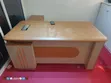 Premium Director's Desk with Storage - Brown Wood - 1