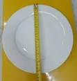 6pc Sahani za Chakula cha Jioni za Keramik - Nyeupe 26cm - 1