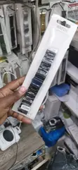 22mm Black Stainless Steel Link Watch Strap - 2