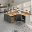 Two-User Curved Office Workstation - 1