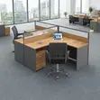 Two-User Curved Office Workstation - 3