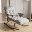 Home Palace Fabric Reclining Rocking Chair - Gray - 2