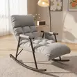 Home Palace Fabric Reclining Rocking Chair - Gray - 3