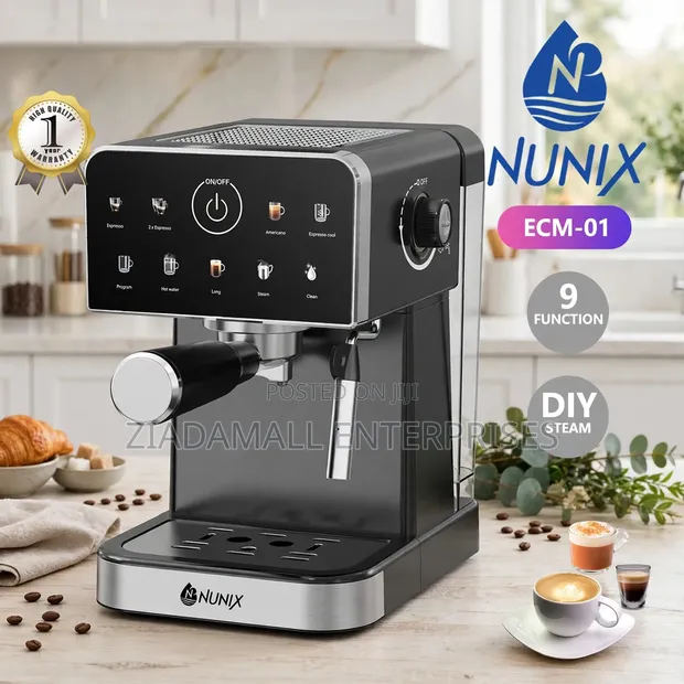 Nunix Espresso Machine ECM-01 - 9 Function Auto Touch - 1