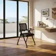 Medium Office Chair | Black Writing Seat with Wheels - 1