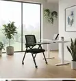 Medium Office Chair | Black Writing Seat with Wheels - 2
