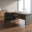 Medium Office Chair | Black Writing Seat with Wheels - 3