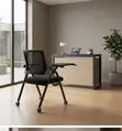Medium Office Chair | Black Writing Seat with Wheels - 4