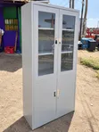 Boss Office Products Metal Office Cabinet with Glass Doors - 1