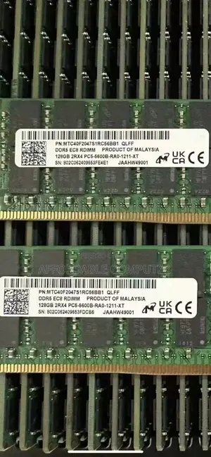 128GB DDR5 ECC RDIMM Kumbukumbu ya Seva