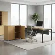 Executive Credenza | Lockable Modern Brown Office Cabinet - 5