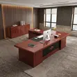 Mahogany Executive Desk | 1800mm Brown Modern CEO Table - 2