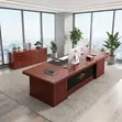 Mahogany Executive Desk | 1800mm Brown Modern CEO Table - 5