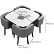 Modern 4-Seater Marble Dining Table Set - 1