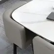 Modern 4-Seater Marble Dining Table Set - 2
