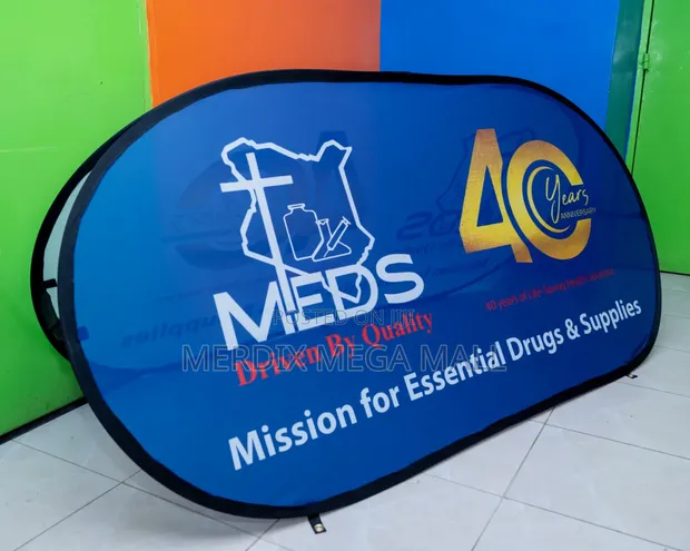 Pop Up Flag with Stand & Branding - 1