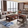 Meza ya Kahawa ya Kifahari | 120cm Mahogany Iliyong'aa - 4