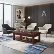 Meza ya Kahawa ya Kifahari | 120cm Mahogany Iliyong'aa - 5