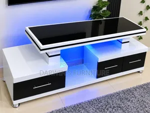 Boss Office Products TV Stand yenye LED - Nyeupe