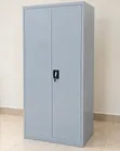 Grey Two-Door Steel Office Cabinet - 2