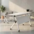 White Foldable Office Table yenye Magurudumu (1200MM) - 1