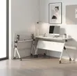 White Foldable Office Table yenye Magurudumu (1200MM) - 2