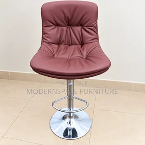 Kiti cha Baa cha Kisasa cha Kugeuka chenye Msaada wa Miguu na Mgongo