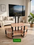 Executive TV Stand TVM59 - Glass & Wood with Bracket Mount - 1