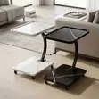 2-Piece Portable Coffee Stools - Black - 2