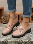 Ladies' Shiny Patent Leather Bow Shoes - Brand New - 3