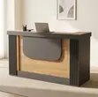 2000mm Executive Reception Desk - Kahawia - 3