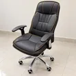 Executive Leather Swivel Chair - Black - 1
