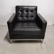 1-Seater Leather Office Sofa - 1