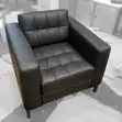 1-Seater Leather Office Sofa - 3