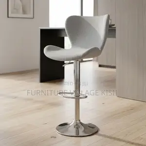 Low Back Velvet Bar Stool - Gray
