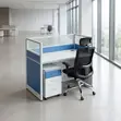 1-Way Modular Workstation Desk with Pedestal - 2