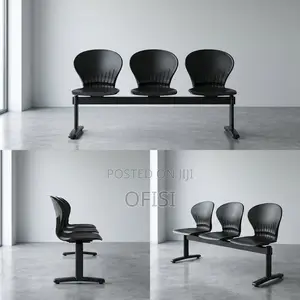 Three-Link Plastic Office Waiting Bench