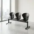 Three-Link Plastic Office Waiting Bench - 2