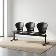 Three-Link Plastic Office Waiting Bench - 4
