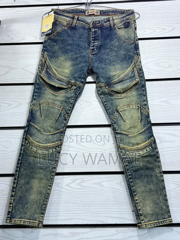 Suruali za Jeans za Wanaume Rangi ya Brown - Mpya Kabisa - 1